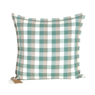 Double Check Cushion Aqua Storm 50x50cm