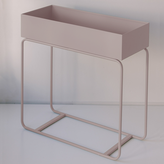 Metal Planter Tall - Latte