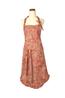 Fig Tree Frill Apron Rose Dawn