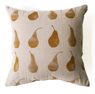 PEAR CUSHION CVR 45x45cm MUSTARD