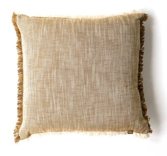 SLUB CHAMBRAY CUSHION COVER 50x50cm MUSTARD
