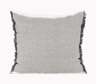 Heavy Herringbone Cushion Burnt Olive 60x60