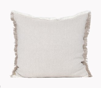 Heavy Herringbone Cushion Taupe 60x60