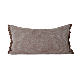 BREAKFAST WAFFLE CUSHION W FRINGE 30x60cm EARTH