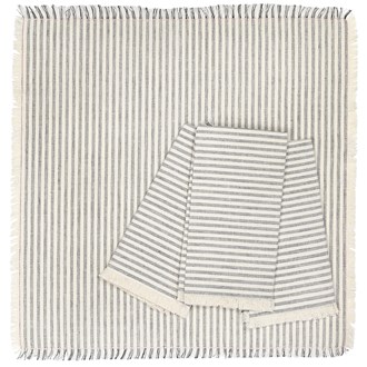 NAPKIN MANOR STRIPE BLK S/4 40X40CM
