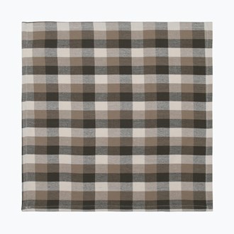 Giant Check Napkin S/4 Olive