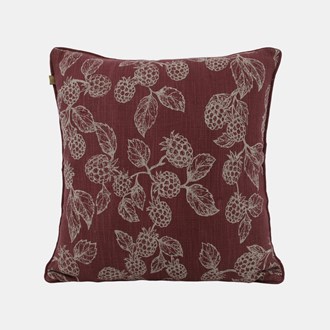 BERRY PRINT CUSHION 45x45CM - RED
