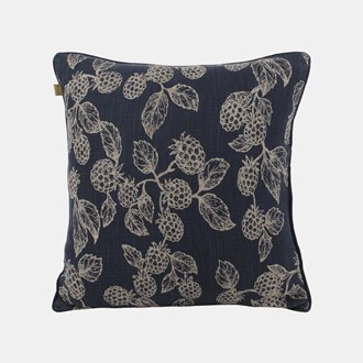BERRY PRINT CUSHION 45x45CM - BLUE
