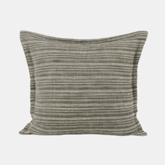 BERRY FANCY STRIPE CUSHION  OLIVE 50x50CM