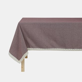 BERRY THIN STRIPE TABLE CLOTH RED