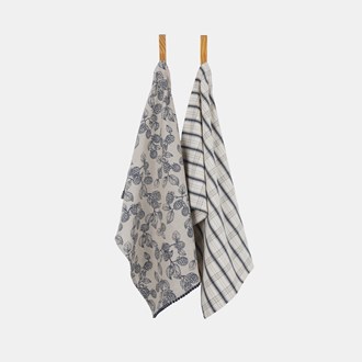 BERRY TEA TOWEL PACK OF 2 BLUE