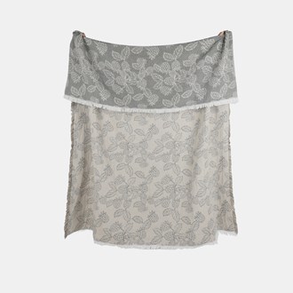 BERRY JACQUARD THROW OLIVE