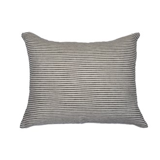 LINEN STRIPE CUSHION OLIVE GREEN 50X40