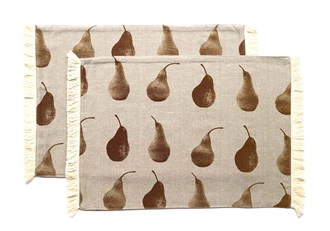 PEAR PLACEMAT S/4 EARTH