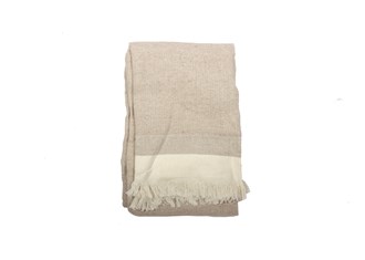 Heavy Herringbone Throw Taupe 130x170