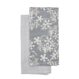 Myrtle Tea Towel Pack 2 Slate